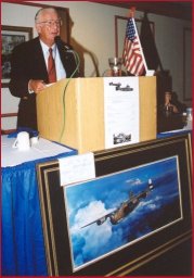 George Krynovich spoke about the history of the 464th Bomb Group.