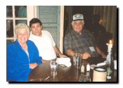 Elise Rawlings, Tom Tomlinson and his father, John (778) at Felix's Fish Camp.